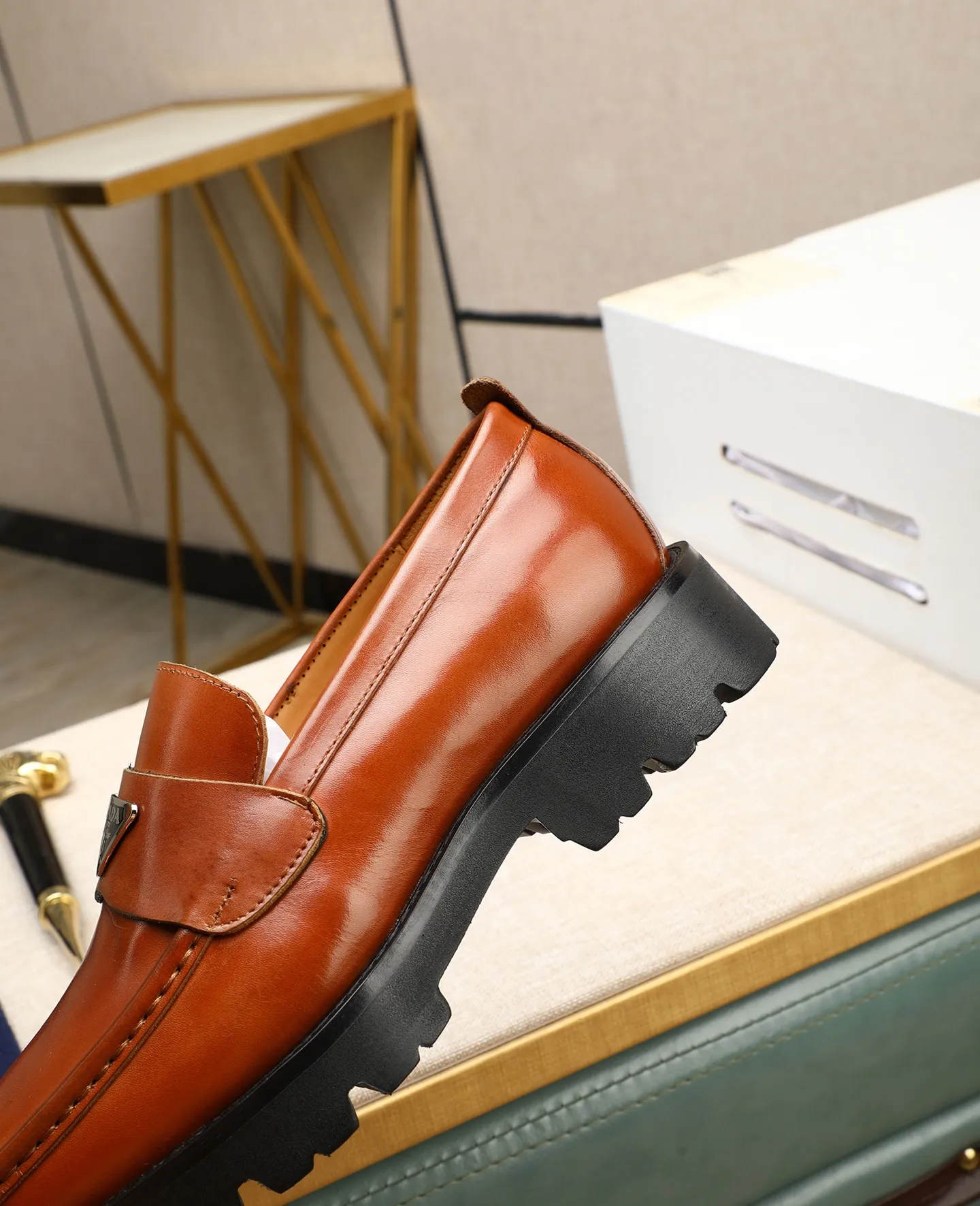 Men's men's shoes 💰540 (water-dyed cow leather) 📛📛PRADA high-end 20 counter latest model formal business leather shoes 👔 original version of the highest quality! Imported from Italy🇮🇹First layer calfskin fabric➕Cowhide lining Original outsole Formal size: 38➖45
